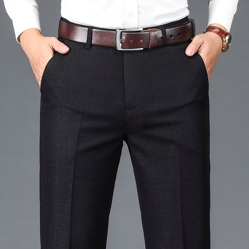 Men's Business Suit Pants Draped Casual Pants